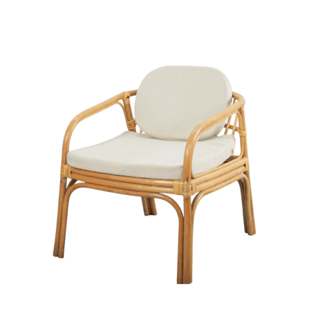เก้าอี้หวายแท้ PISAMAI รุ่น MORE EASY CHAIR เก้าอี้นั่งเล่น ทรงมินิมอล ขนาด 60*64*64 ซม._0
